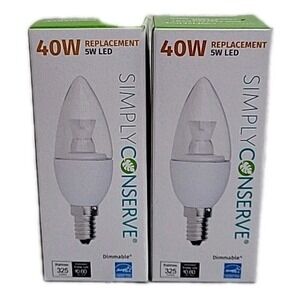 SIMPLY CONSERVE (2 PACK) LED Light Bulb Dimmable 40W Warm White L05LCDL2700K